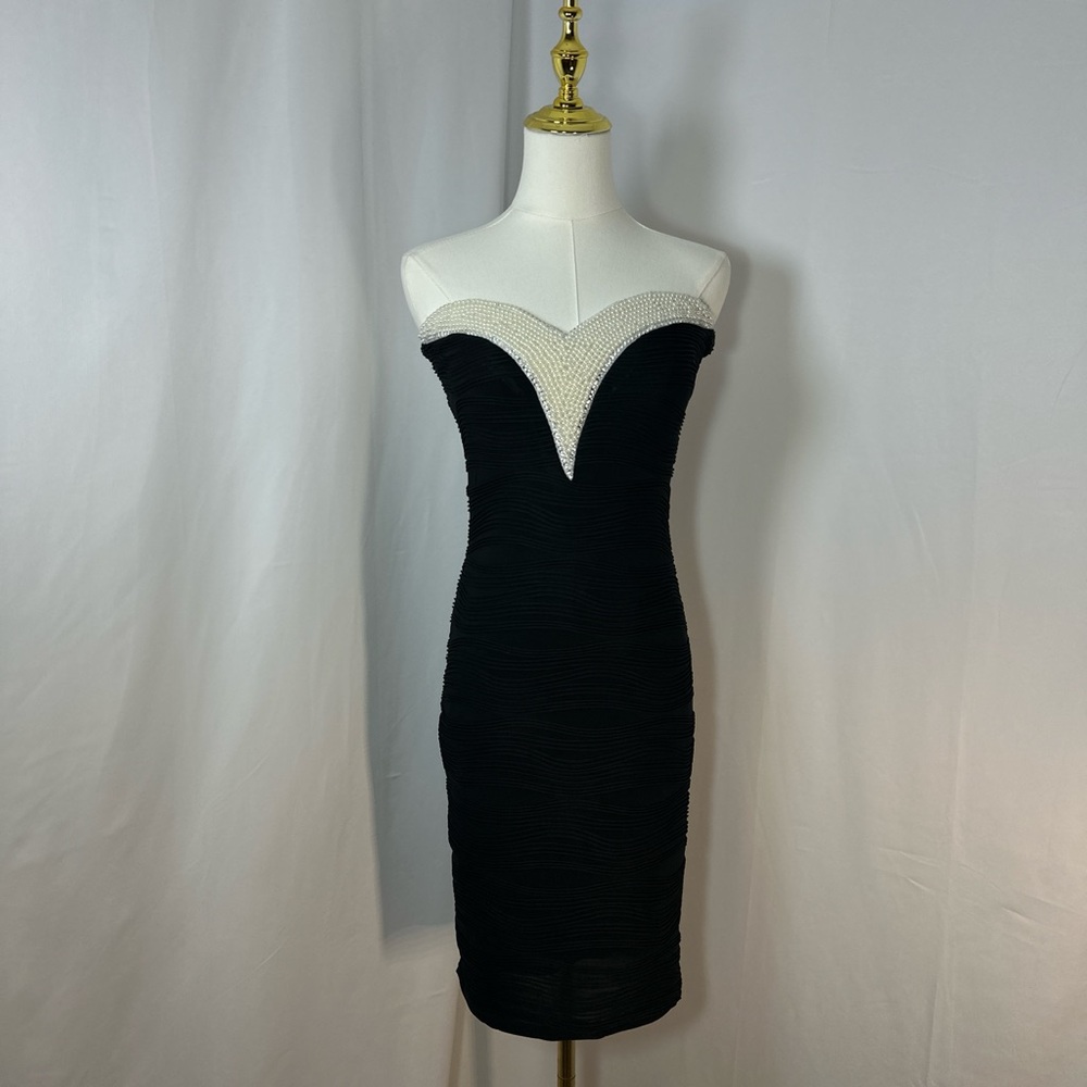 Charlotte Russe Black Strapless Bodycon Mini Dress